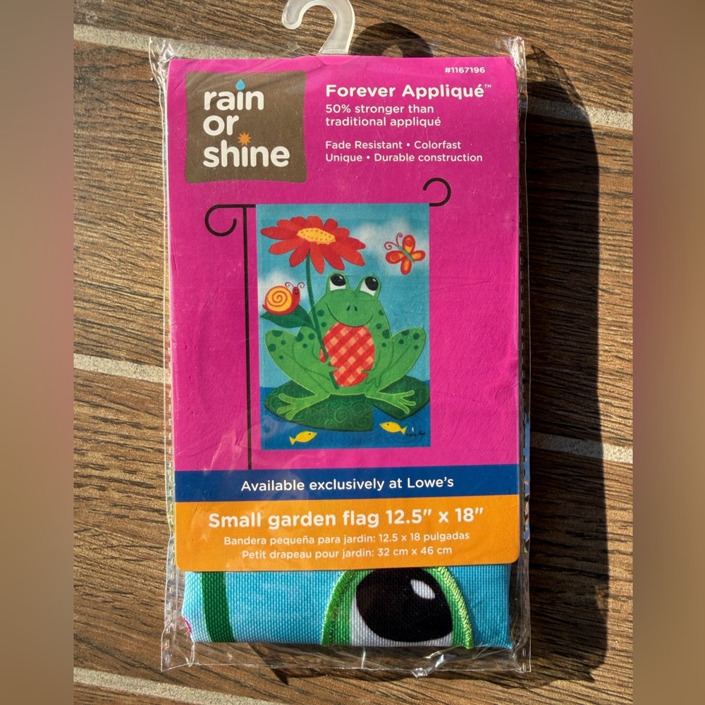 Rain or Shine Frog Garden Flag